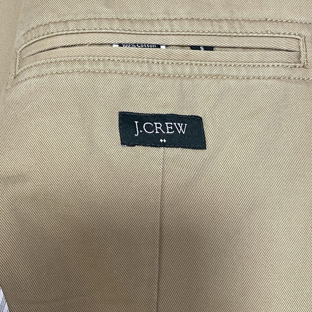 J Crew Mens S Unstructured Cotton Blazer Khaki Sport Coat Preppy Y2K Academia - Picture 9 of 15